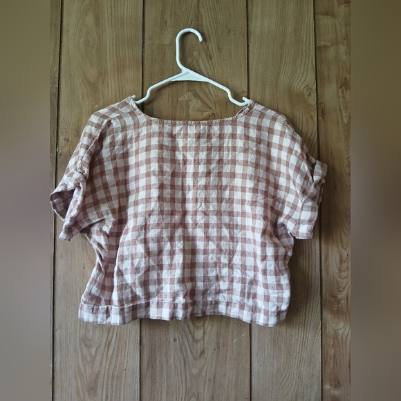 100% Linen Crop Top - Picture 5 of 5